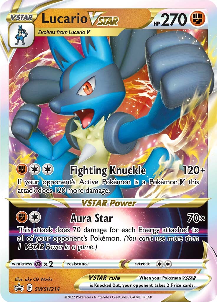 Lucario VSTAR (SWSH214) (Jumbo Card) [Sword & Shield: Black Star Promos] | Chromatic Games