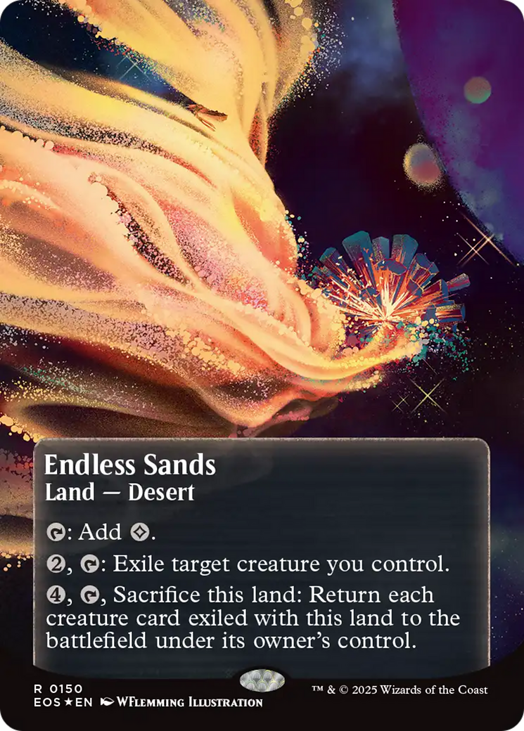Endless Sands (0150) (Borderless) (Galaxy Foil) [Edge of Eternities: Stellar Sights] | Chromatic Games