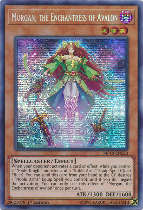 Morgan, the Enchantress of Avalon [MP19-EN223] Prismatic Secret Rare | Chromatic Games