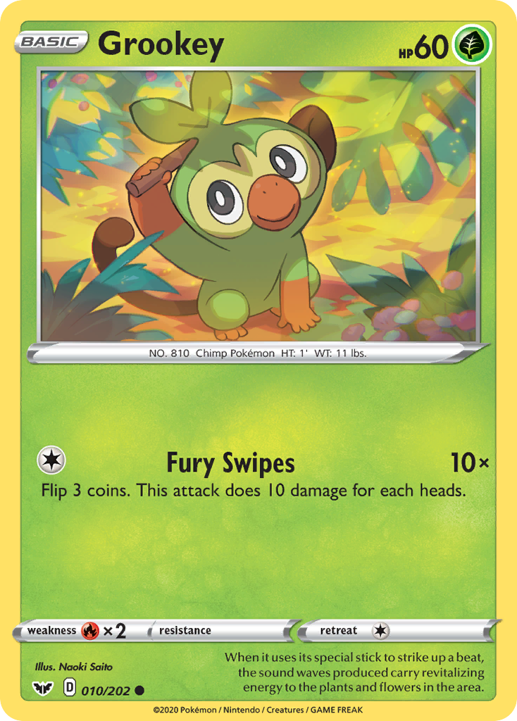 Grookey (010/202) [Sword & Shield: Base Set] | Chromatic Games