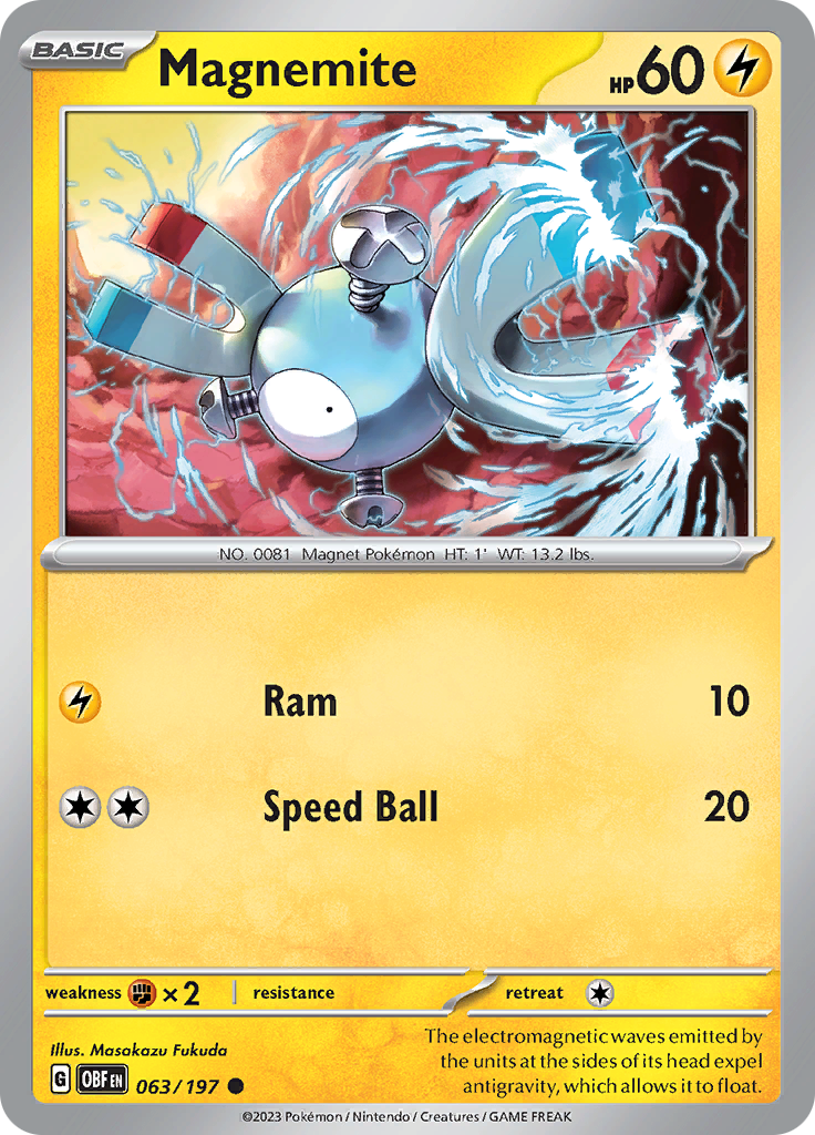 Magnemite (063/197) [Scarlet & Violet: Obsidian Flames] | Chromatic Games