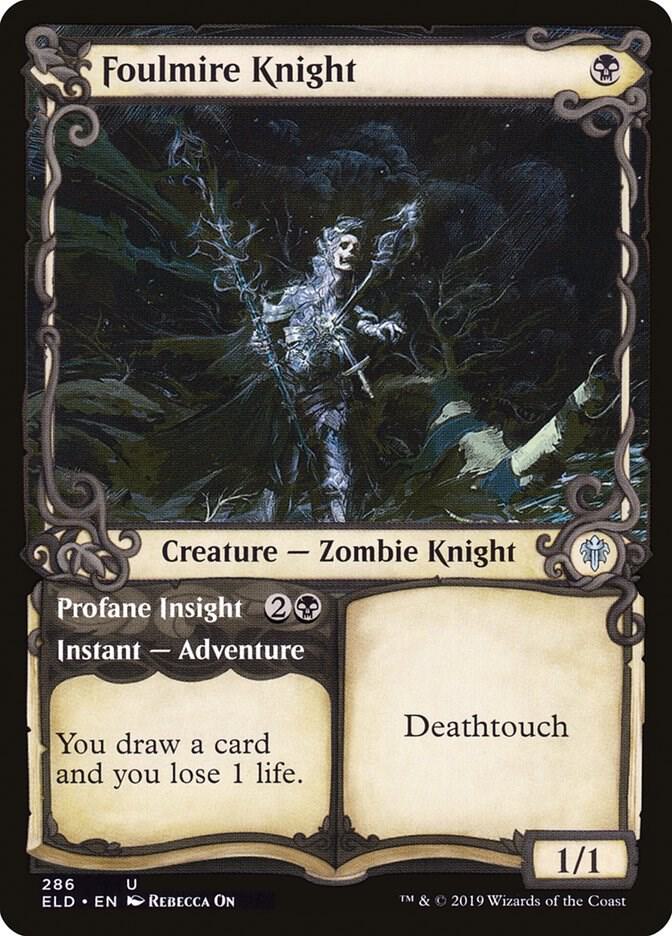 Foulmire Knight // Profane Insight 286/269 (Throne of Eldraine)  - Showcase | Chromatic Games