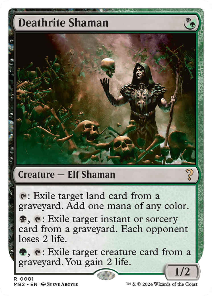 Deathrite Shaman (White Border) [Mystery Booster 2] | Chromatic Games