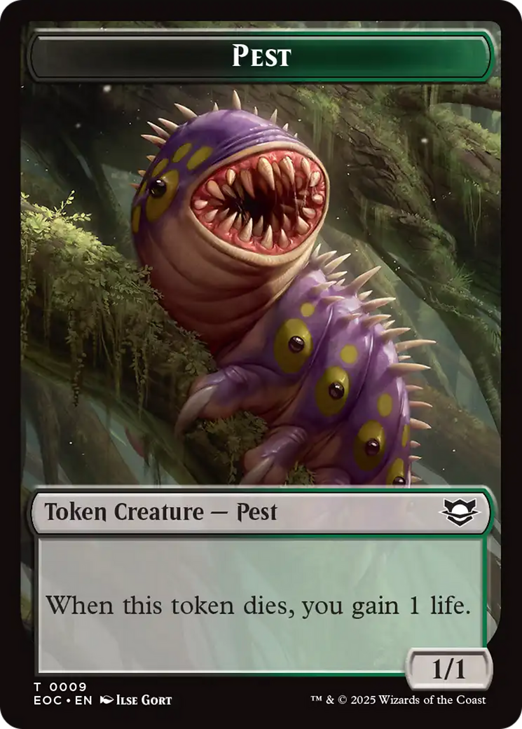 Bird // Pest Double-Sided Token [Edge of Eternities Commander Tokens] | Chromatic Games
