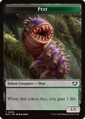 Bird // Pest Double-Sided Token [Edge of Eternities Commander Tokens] | Chromatic Games