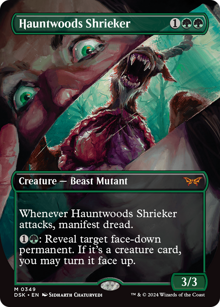 Hauntwoods Shrieker (Borderless) [Duskmourn: House of Horror] | Chromatic Games