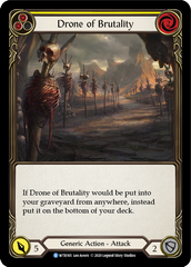 Drone of Brutality (Yellow) [U-WTR165] (Welcome to Rathe Unlimited)  Unlimited Rainbow Foil | Chromatic Games