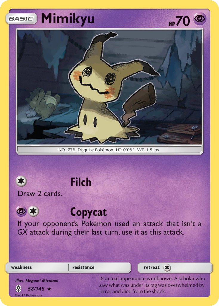 Mimikyu (58/145) (Theme Deck Exclusive) [Sun & Moon: Guardians Rising] | Chromatic Games