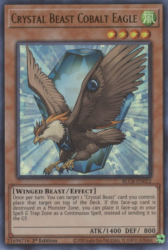 Crystal Beast Cobalt Eagle [BLCR-EN052] Ultra Rare | Chromatic Games