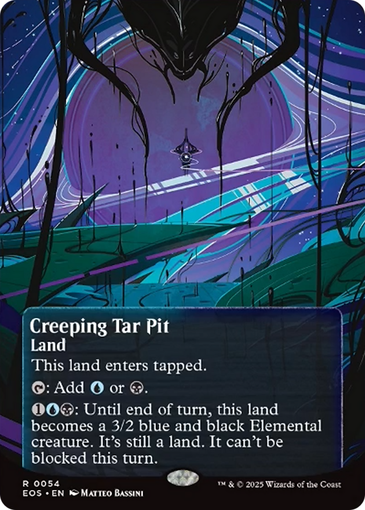 Creeping Tar Pit (0054) (Borderless) [Edge of Eternities: Stellar Sights] | Chromatic Games