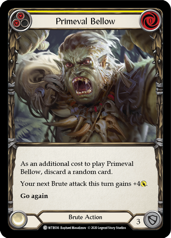 Primeval Bellow (Yellow) [U-WTR036] (Welcome to Rathe Unlimited)  Unlimited Normal | Chromatic Games