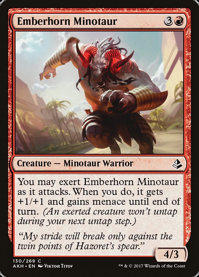 Emberhorn Minotaur 130/269 (Amonkhet)  | Chromatic Games
