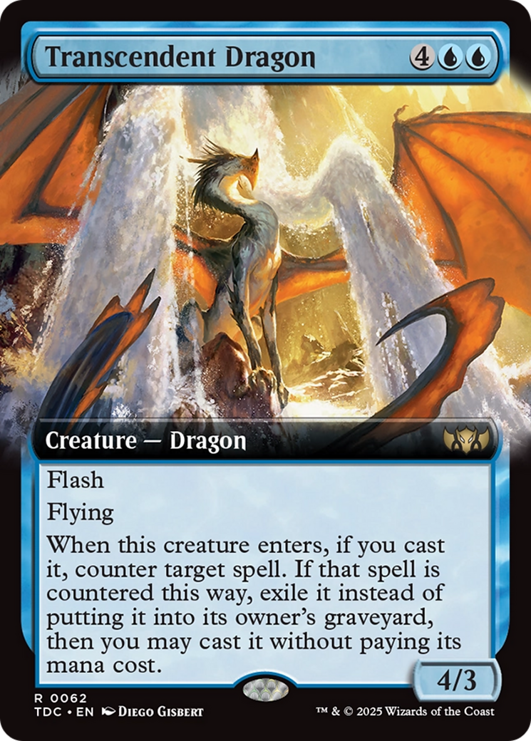 Transcendent Dragon (Extended Art) [Tarkir: Dragonstorm Commander] | Chromatic Games