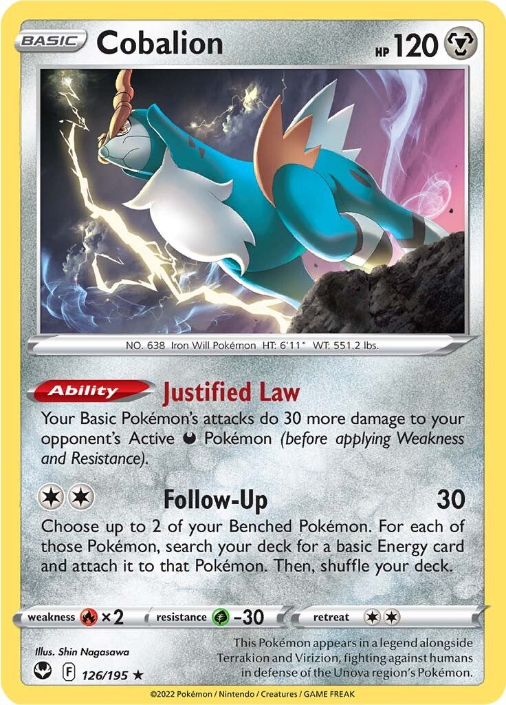 Cobalion (126/195) [Sword & Shield: Silver Tempest] | Chromatic Games