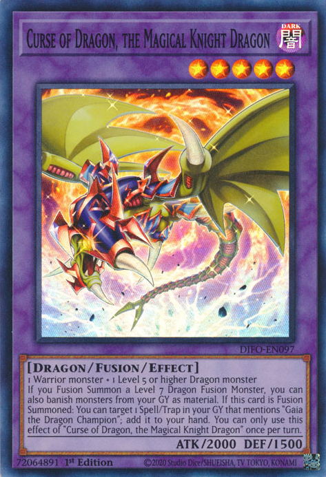 Curse of Dragon, the Magical Knight Dragon [DIFO-EN097] Super Rare | Chromatic Games