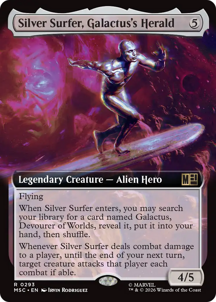 Silver Surfer, Galactus's Herald (Extended Art) [Marvel Super Heroes Commander] | Chromatic Games