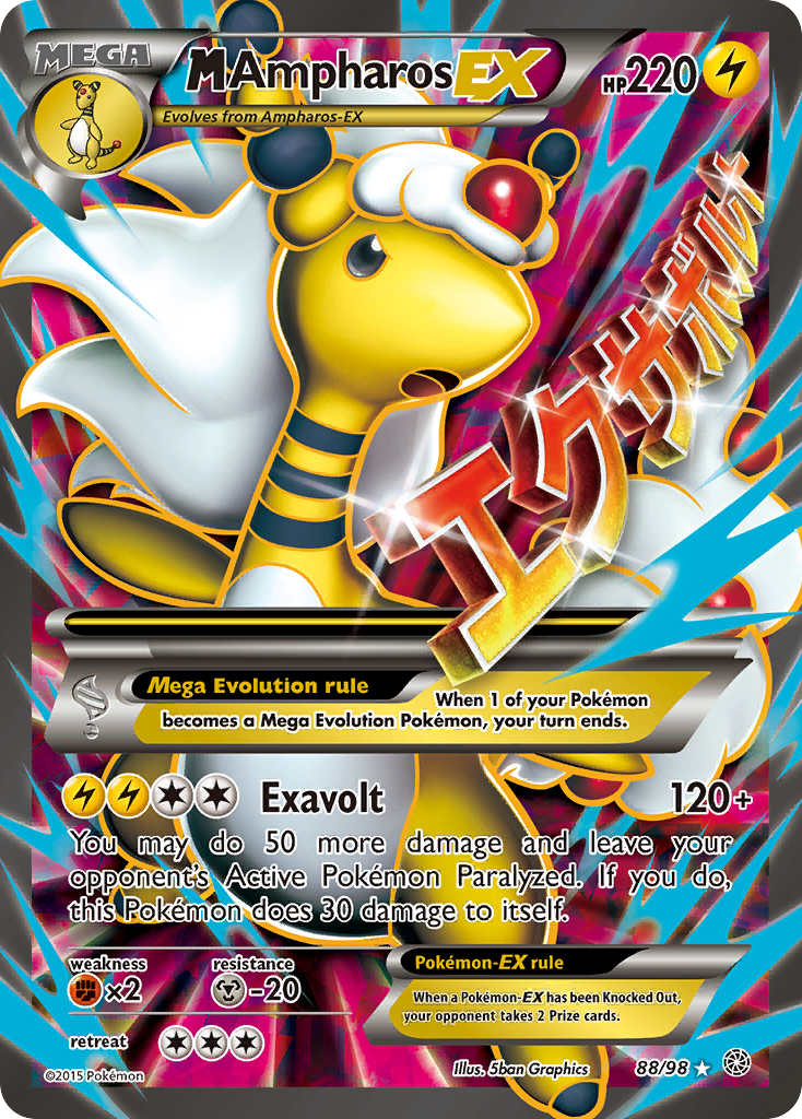 M Ampharos EX (88/98) [XY: Ancient Origins] | Chromatic Games