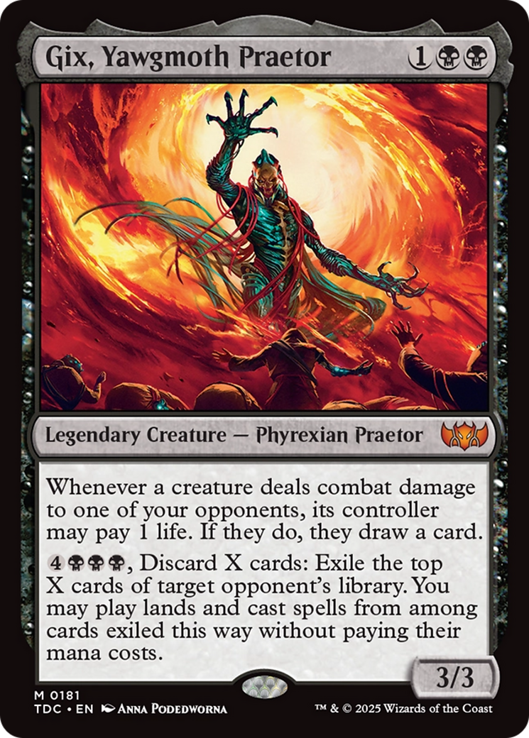 Gix, Yawgmoth Praetor [Tarkir: Dragonstorm Commander] | Chromatic Games