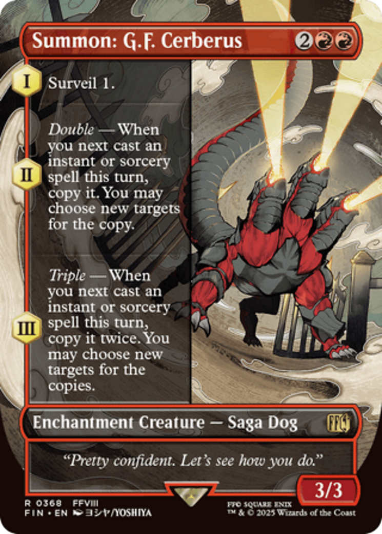 Summon: G.F. Cerberus (Borderless) [FINAL FANTASY] | Chromatic Games