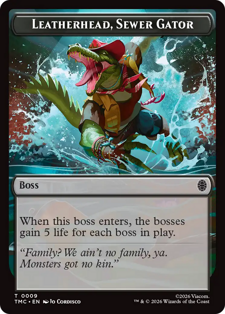 Leatherhead, Sewer Gator [Teenage Mutant Ninja Turtles Commander Tokens] | Chromatic Games