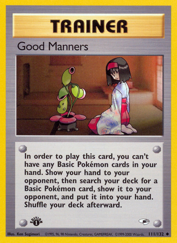 Good Manners (111/132) [Gym Heroes 1st Edition] | Chromatic Games