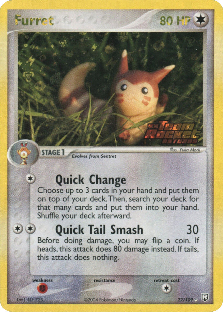 Furret (22/109) (Stamped) [EX: Team Rocket Returns] | Chromatic Games