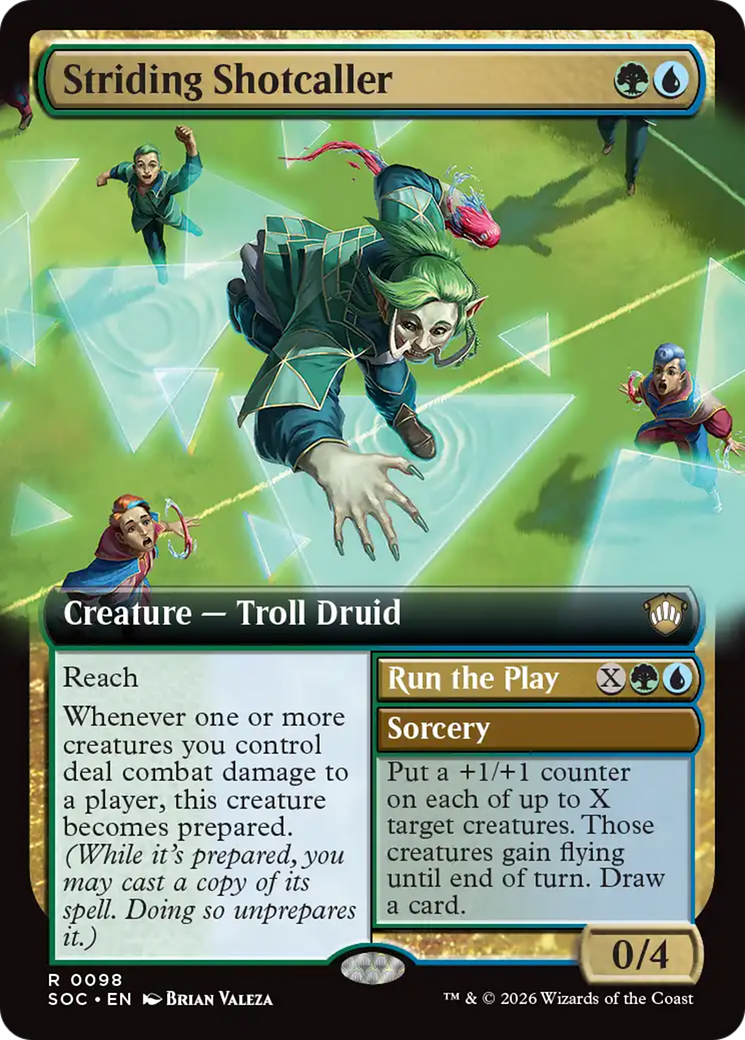 Striding Shotcaller (Extended Art) [Secrets of Strixhaven Commander] | Chromatic Games