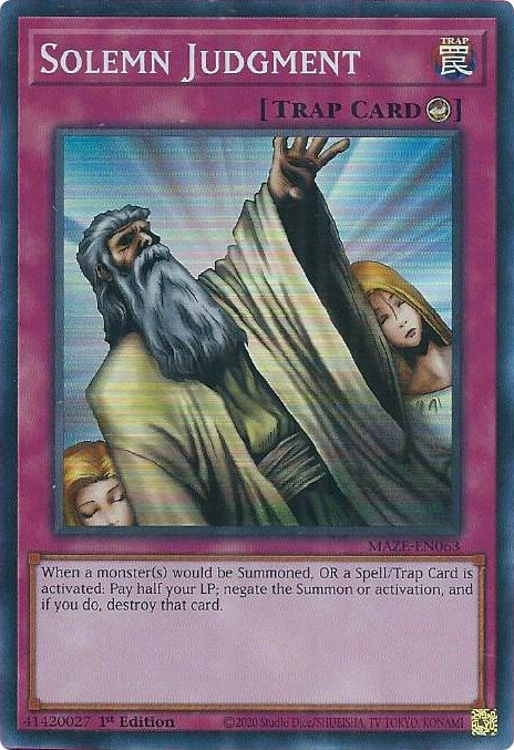Solemn Judgment [MAZE-EN063] Super Rare | Chromatic Games