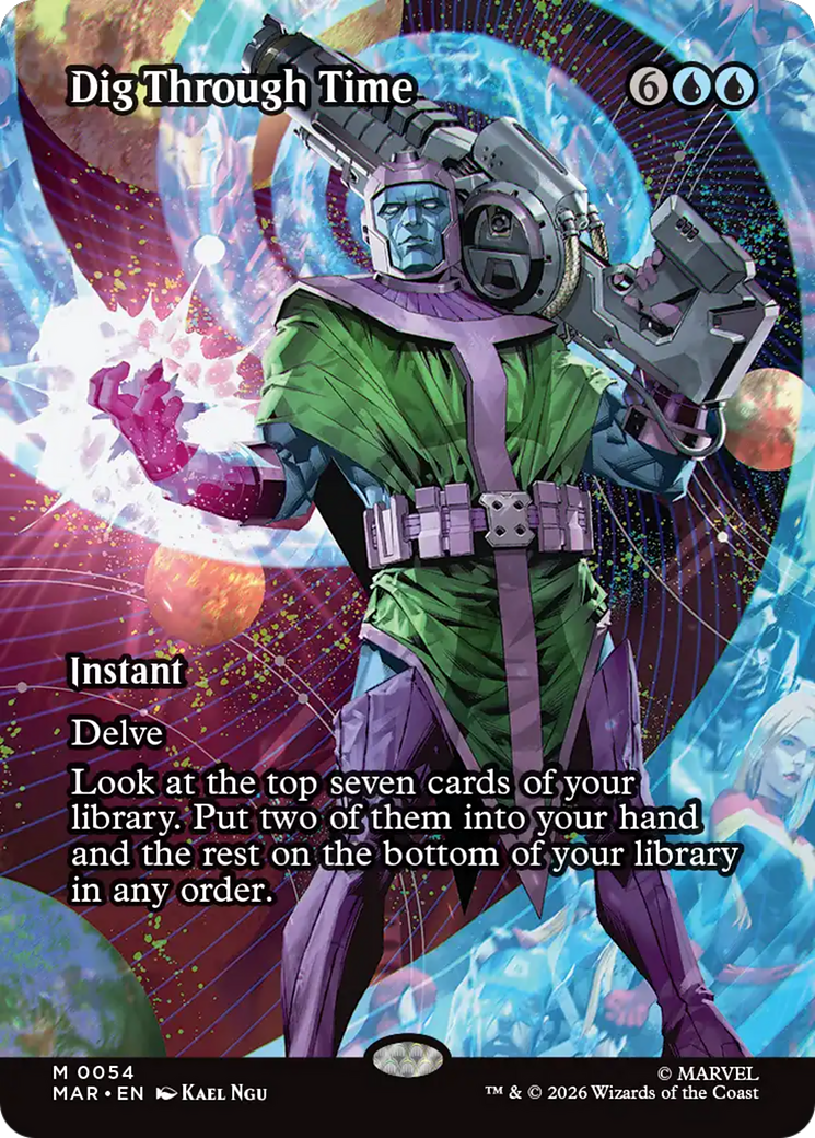 Dig Through Time (Borderless) [Marvel Universe: Eternal-Legal] | Chromatic Games
