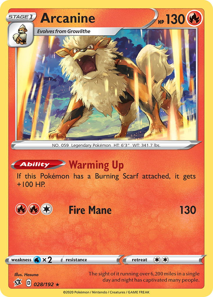 Arcanine (028/192) [Sword & Shield: Rebel Clash] | Chromatic Games