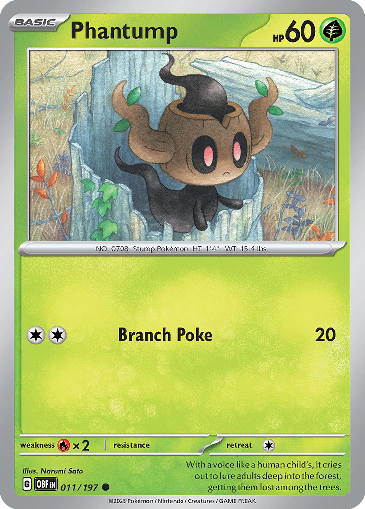 Phantump (011/197) [Scarlet & Violet: Obsidian Flames] | Chromatic Games