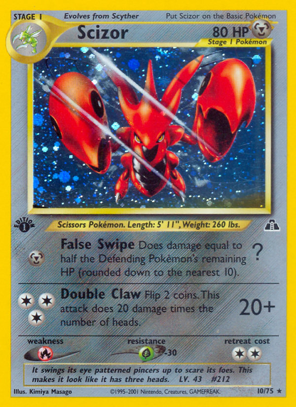 Scizor (10/75) [Neo Discovery 1st Edition] | Chromatic Games