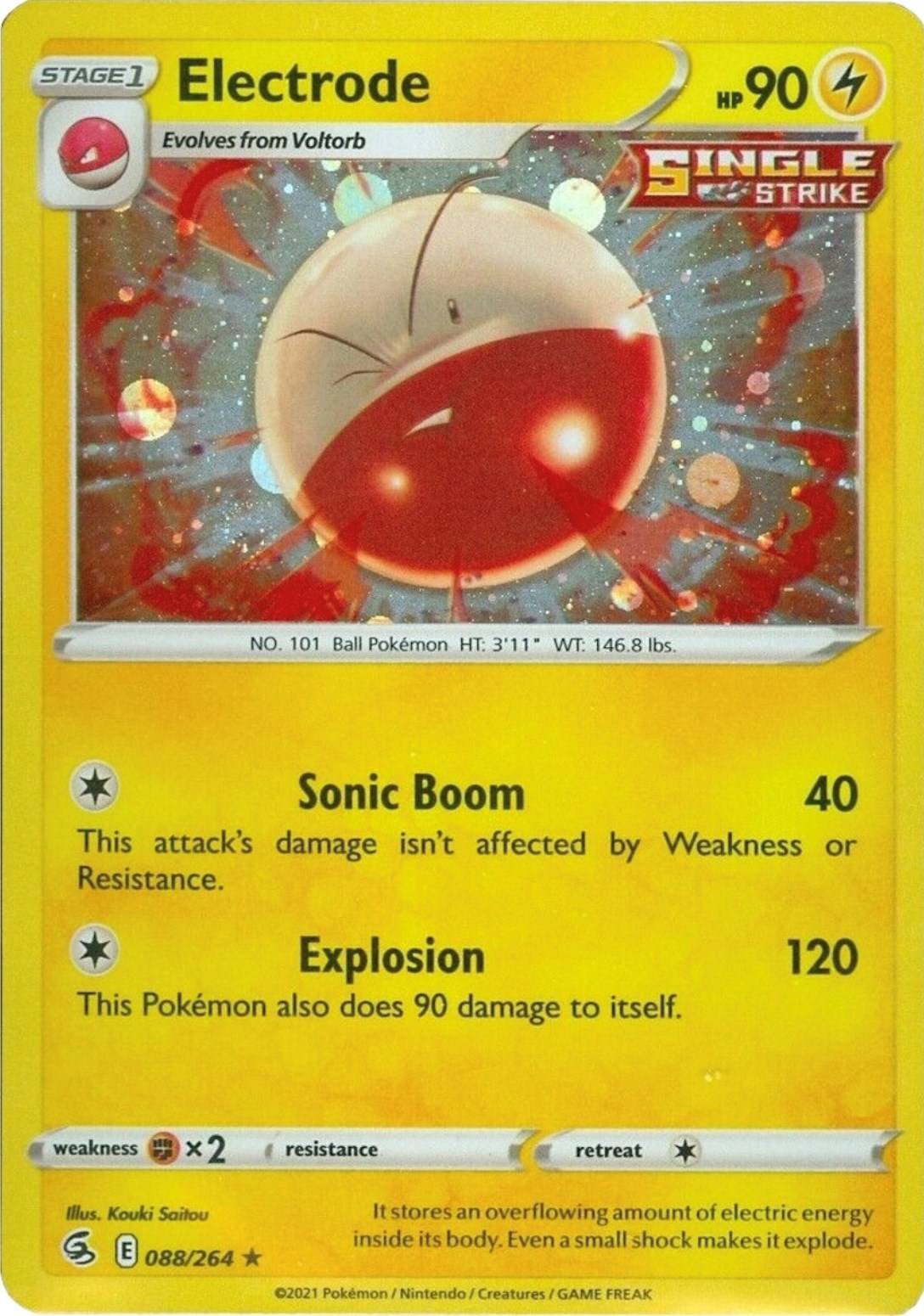 Electrode (088/264) (Cosmos Holo) [Sword & Shield: Fusion Strike] | Chromatic Games