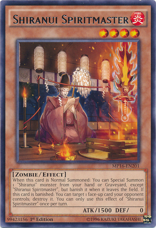 Shiranui Spiritmaster [MP16-EN201] Rare | Chromatic Games