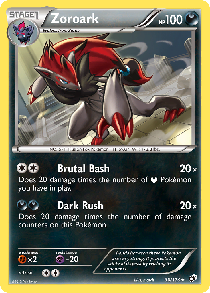 Zoroark (90/113) (Theme Deck Exclusive) [Black & White: Legendary Treasures] | Chromatic Games