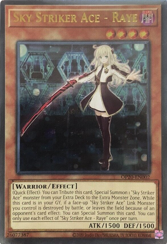 Sky Striker Ace - Raye [OP20-EN002] Ultimate Rare | Chromatic Games
