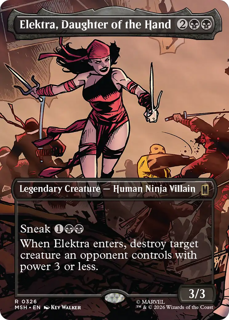 Elektra, Daughter of the Hand (Borderless) [Marvel Super Heroes] | Chromatic Games