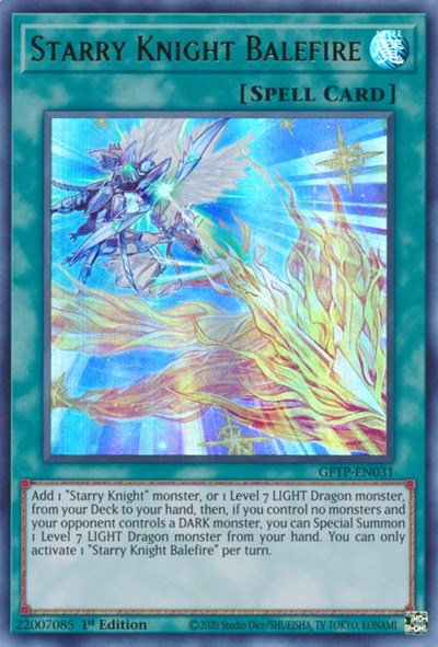 Starry Knight Balefire [GFTP-EN031] Ultra Rare | Chromatic Games