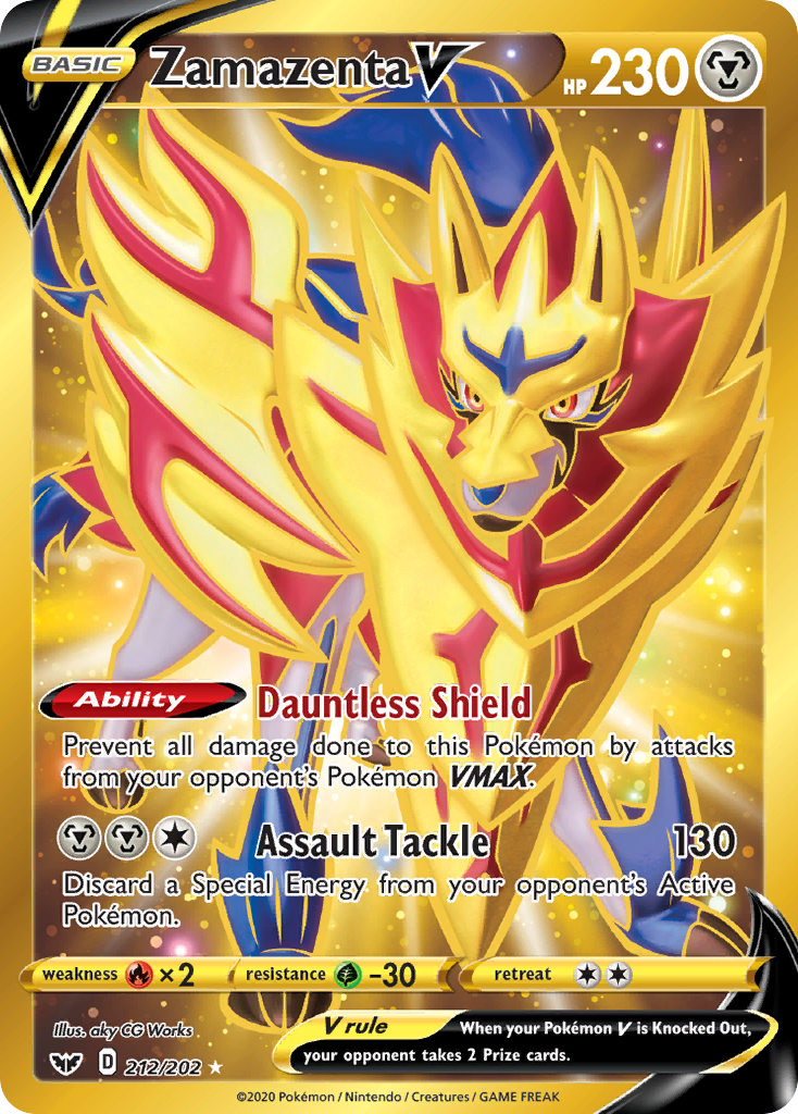 Zamazenta V (212/202) [Sword & Shield: Base Set] | Chromatic Games