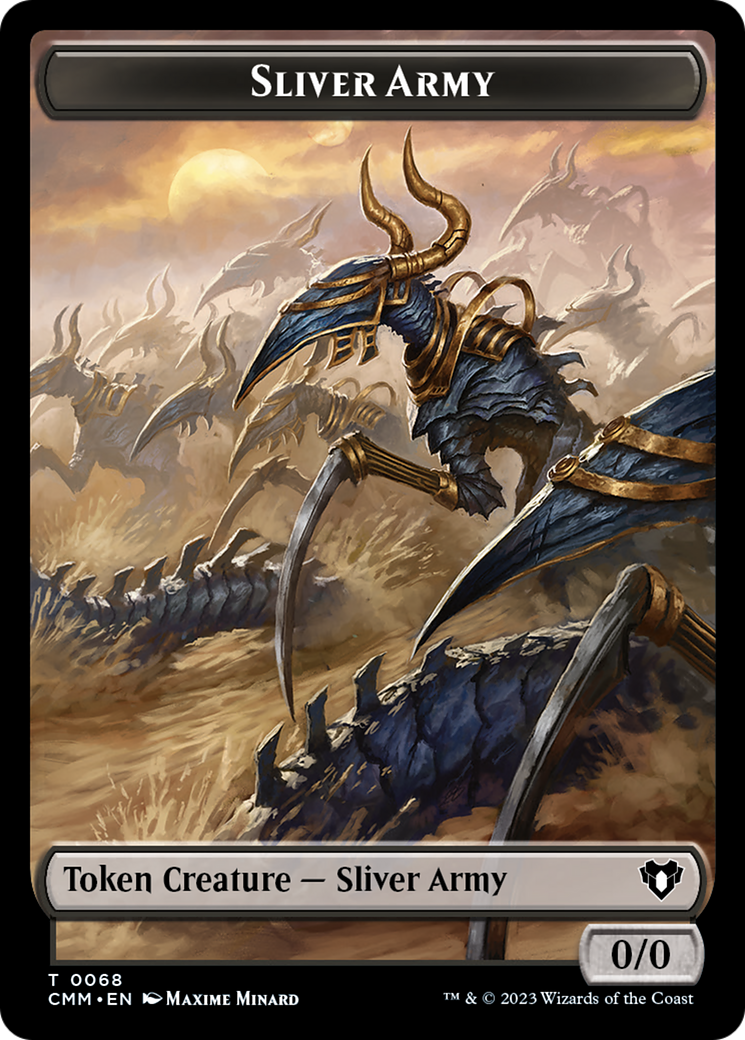 Sliver Army // Sliver Double-Sided Token [Commander Masters Tokens] | Chromatic Games