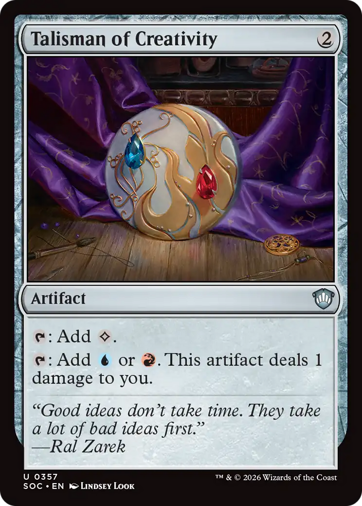 Talisman of Creativity [Secrets of Strixhaven Commander] | Chromatic Games