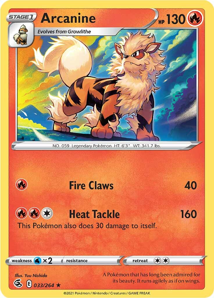 Arcanine (033/264) [Sword & Shield: Fusion Strike] | Chromatic Games