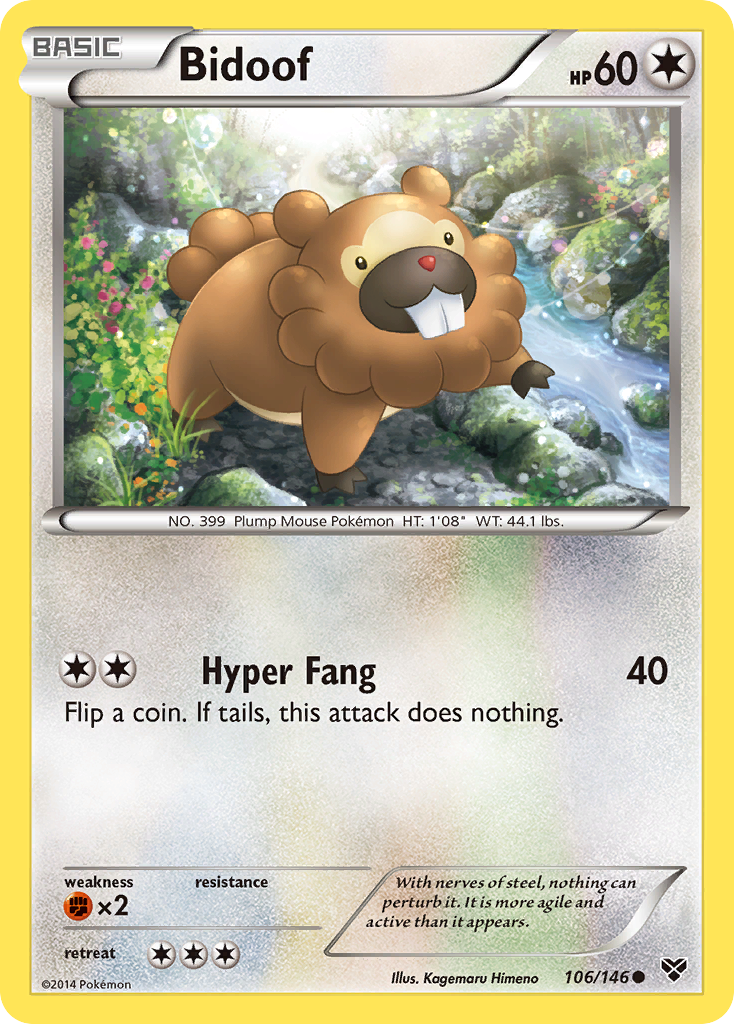 Bidoof (106/146) [XY: Base Set] | Chromatic Games