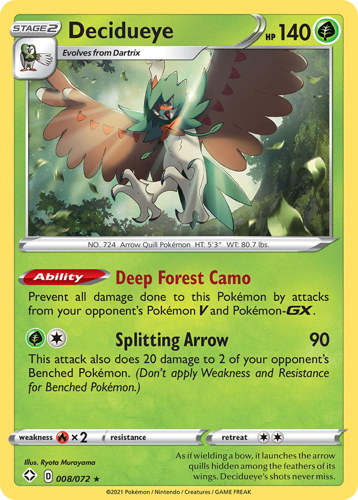 Decidueye (008/072) [Sword & Shield: Shining Fates] | Chromatic Games