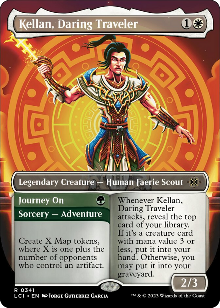 Kellan, Daring Traveler (Borderless) [The Lost Caverns of Ixalan] | Chromatic Games