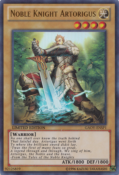 Noble Knight Artorigus (GAOV-ENSP1) [GAOV-ENSP1] Ultra Rare | Chromatic Games