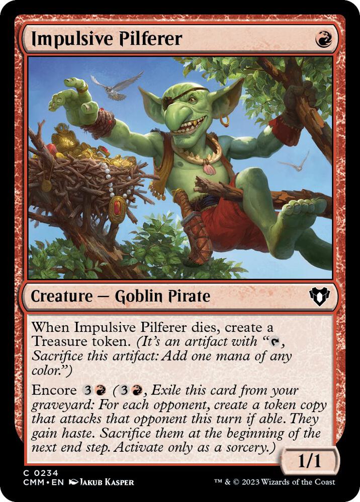 Impulsive Pilferer 234/451 (Commander Masters)  - Foil | Chromatic Games