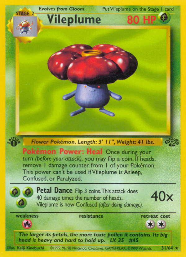 Vileplume (31/64) [Jungle 1st Edition] | Chromatic Games