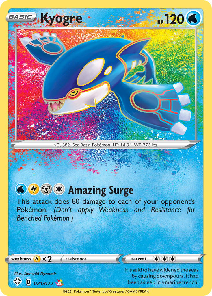 Kyogre (021/072) [Sword & Shield: Shining Fates] | Chromatic Games