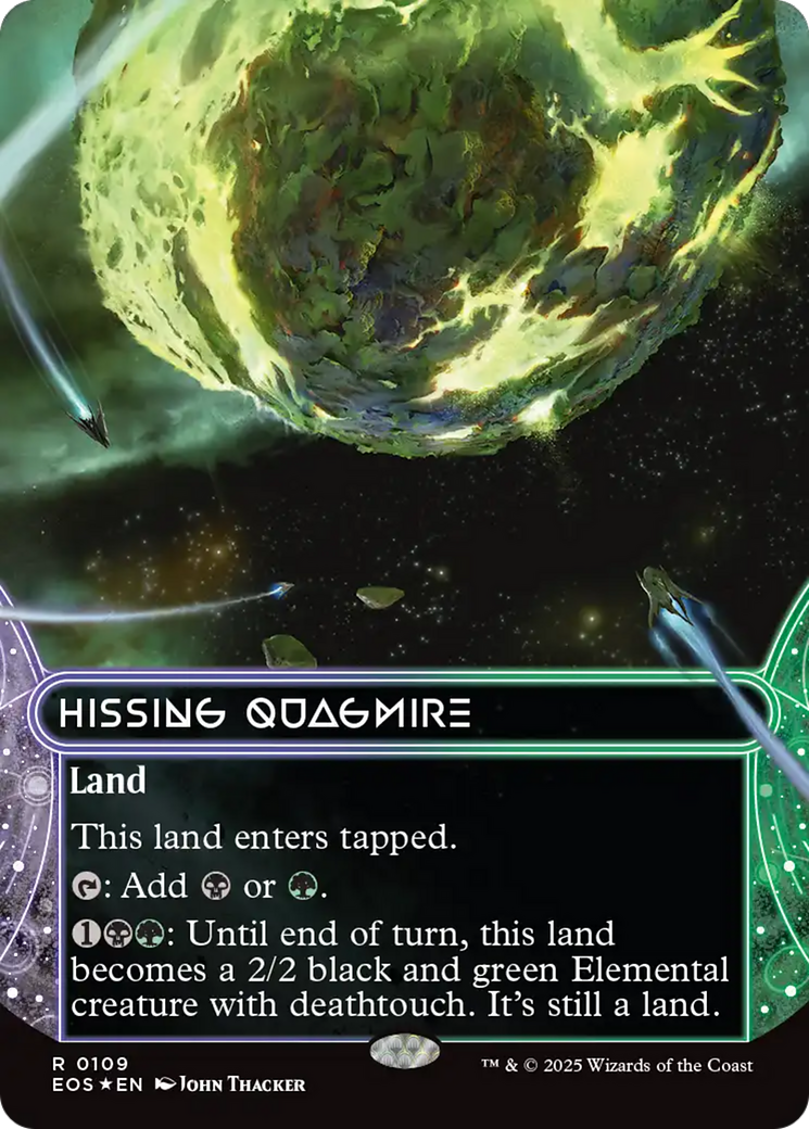 Hissing Quagmire (0109) (Borderless) (Galaxy Foil) [Edge of Eternities: Stellar Sights] | Chromatic Games